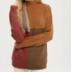 Color Block Sweater | Rust and Burgundy